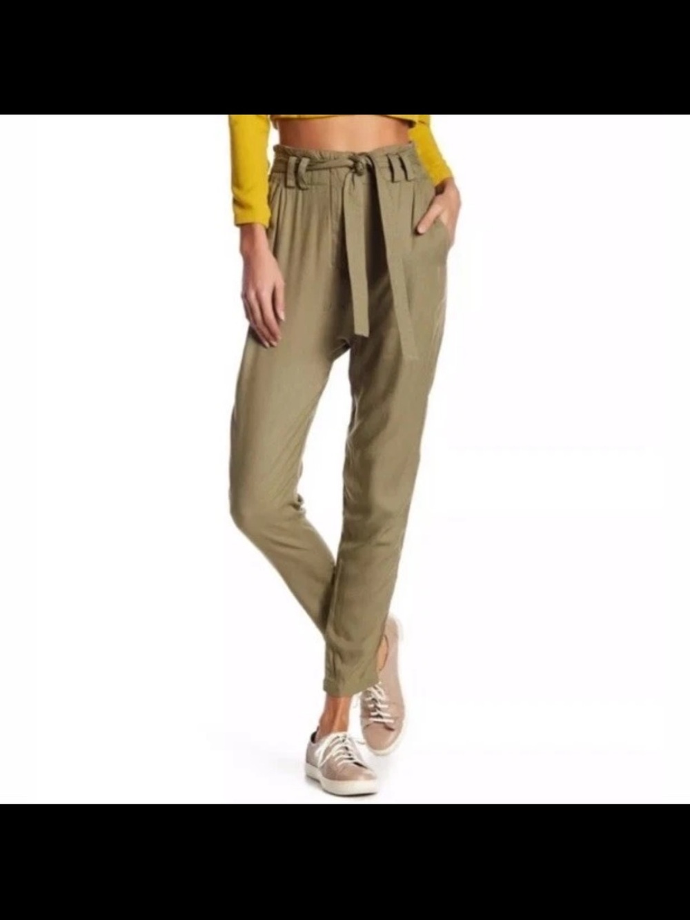 A.L.C. Ansel Tie Waist Paperbag Pants Size 4